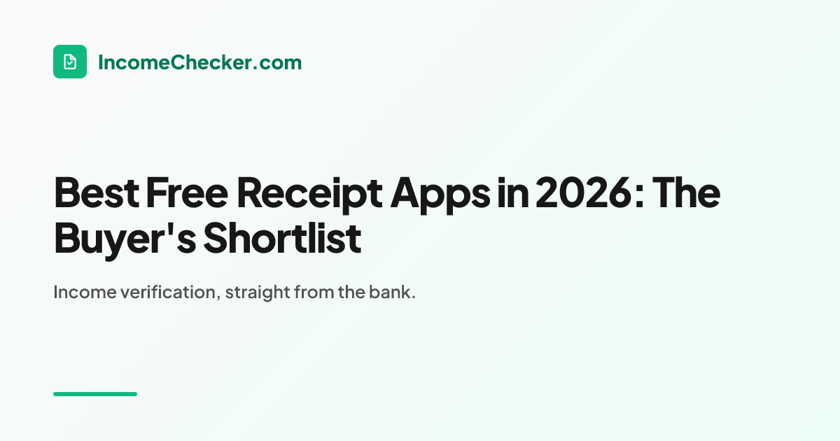 Best Free Receipt Apps in 2026: The Buyer's Shortlist